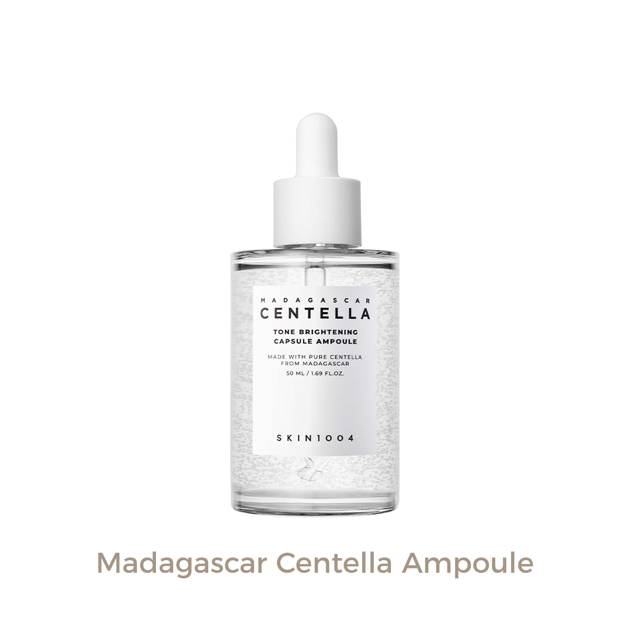 Skin 1004 Madagascar Centella Tone Brightening Capsule Ampoule with Centella Asiatica for skin brightening.