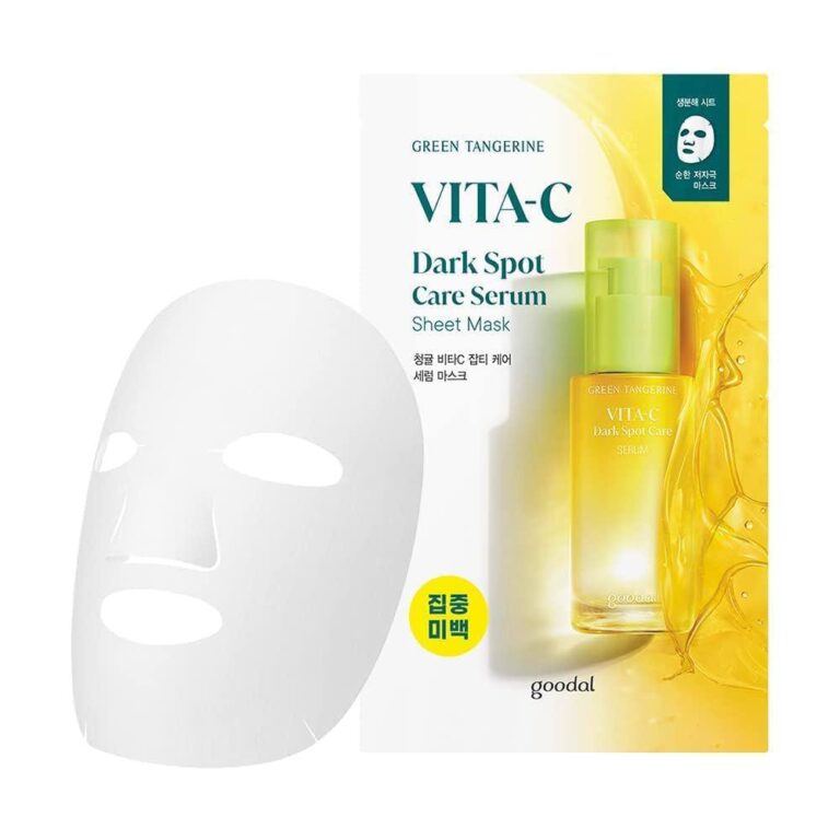 Goodal Vitamin C Dark Spot Serum Sheet Mask – Advanced Green Tangerine Formula