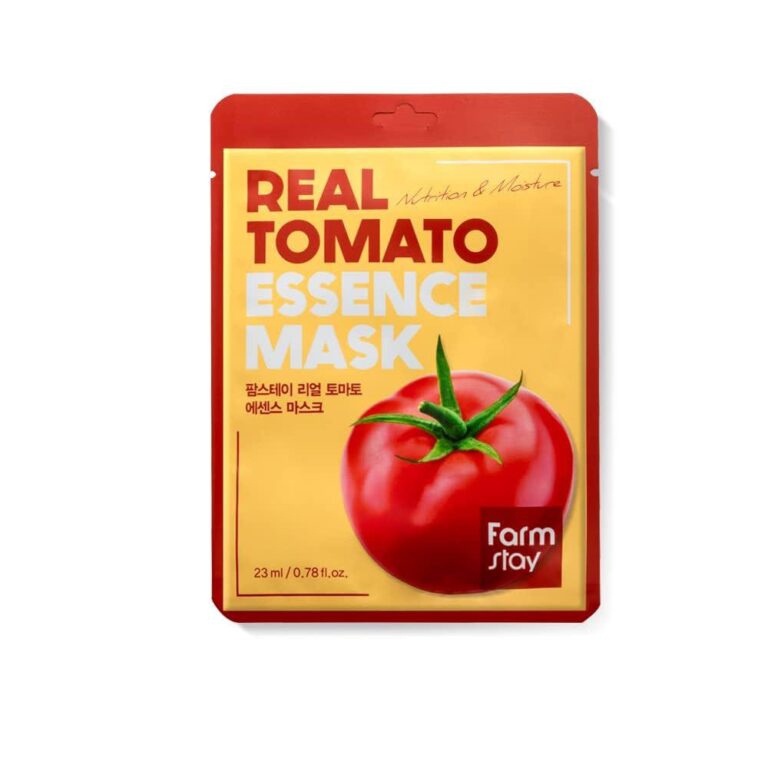Farm Stay Real Essence Mask [Tomato] – Revitalizing & Hydrating Facial Sheet Mask