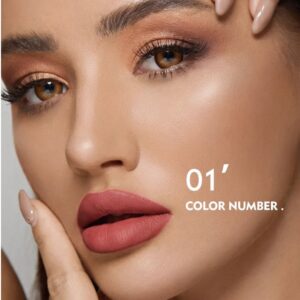 Pudaier Dual Head Lip Liner and Lipstick with vibrant matte colors displayed.