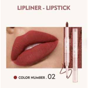 Pudaier Dual Head Lip Liner and Lipstick with vibrant matte colors displayed.