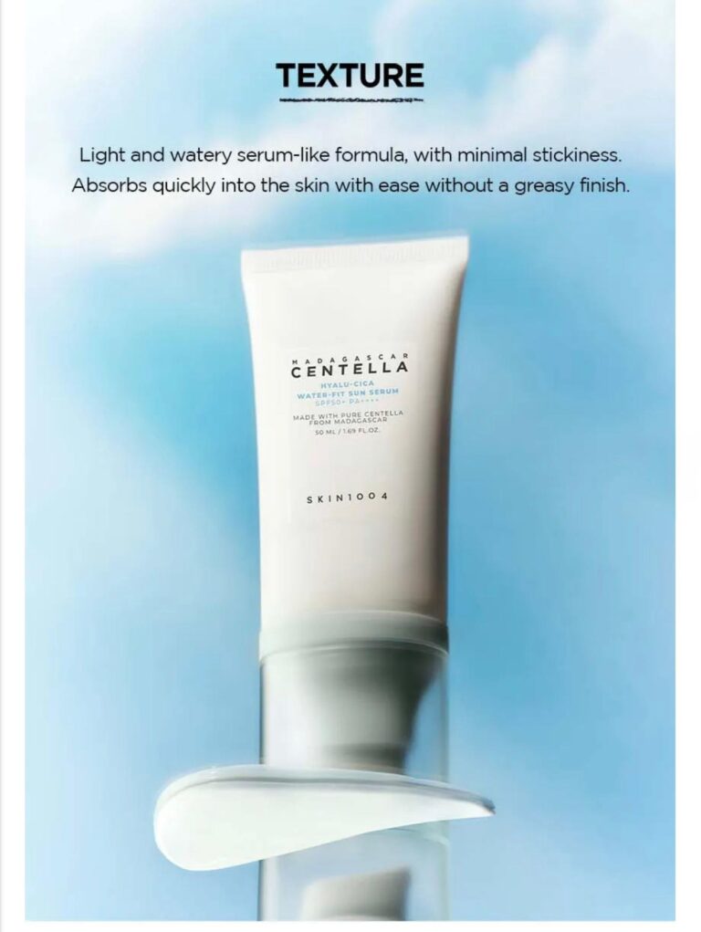 SKIN1004 Hyalu-Cica Sun Serum SPF50+ – Lightweight Korean Sunscreen.